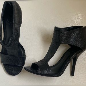 🌺Tory Burch black leather high heels